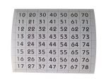 Numerki białe tło 0V3504