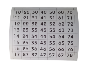Numerki białe tło 0V3504
